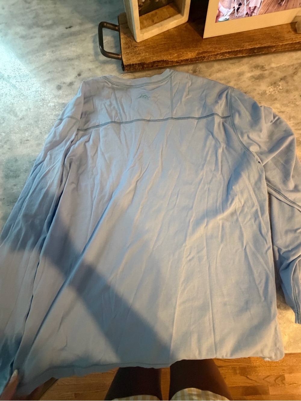 Tommy Bahama Light Blue Long-Sleeve Henley - Picture 3 of 3